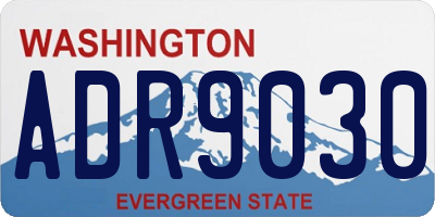 WA license plate ADR9030
