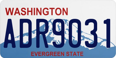 WA license plate ADR9031