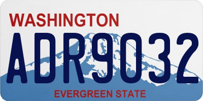 WA license plate ADR9032