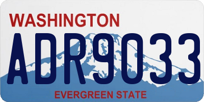 WA license plate ADR9033