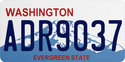 WA license plate ADR9037