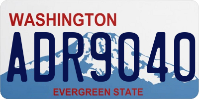 WA license plate ADR9040