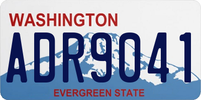 WA license plate ADR9041