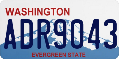 WA license plate ADR9043