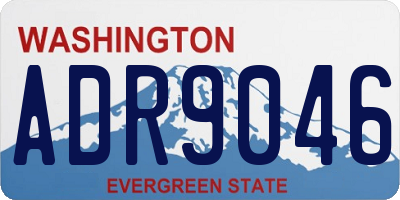 WA license plate ADR9046