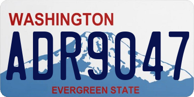 WA license plate ADR9047