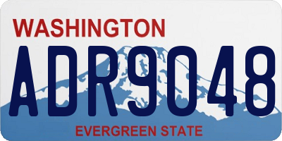WA license plate ADR9048