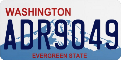 WA license plate ADR9049