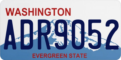 WA license plate ADR9052