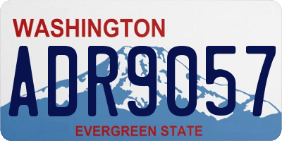 WA license plate ADR9057