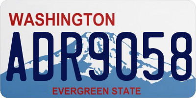 WA license plate ADR9058