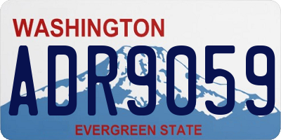 WA license plate ADR9059
