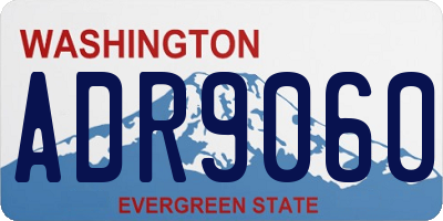 WA license plate ADR9060