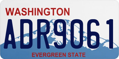 WA license plate ADR9061