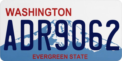 WA license plate ADR9062