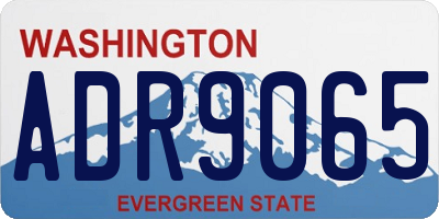 WA license plate ADR9065
