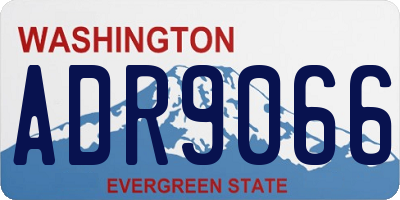 WA license plate ADR9066