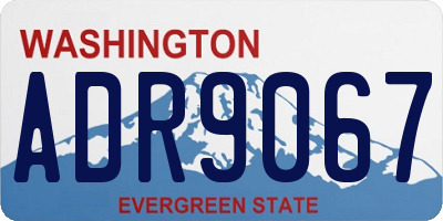 WA license plate ADR9067