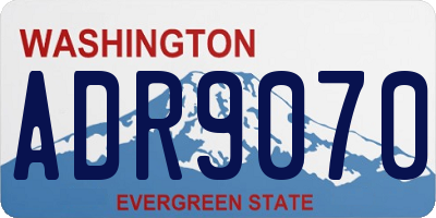 WA license plate ADR9070