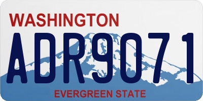WA license plate ADR9071