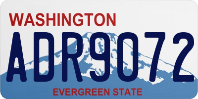 WA license plate ADR9072