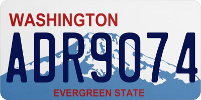 WA license plate ADR9074