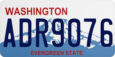 WA license plate ADR9076