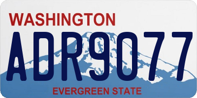 WA license plate ADR9077