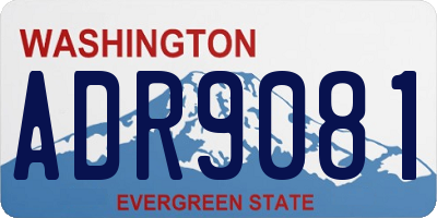 WA license plate ADR9081