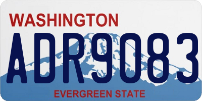 WA license plate ADR9083
