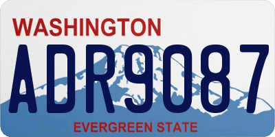WA license plate ADR9087