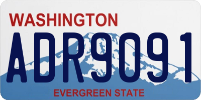 WA license plate ADR9091