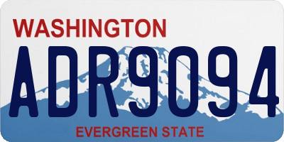 WA license plate ADR9094