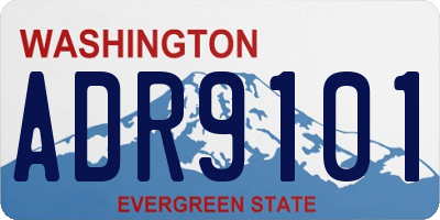WA license plate ADR9101