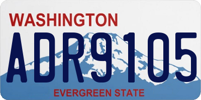 WA license plate ADR9105