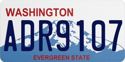 WA license plate ADR9107