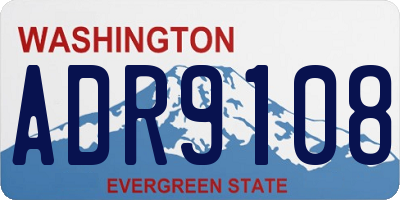 WA license plate ADR9108