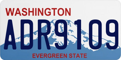 WA license plate ADR9109