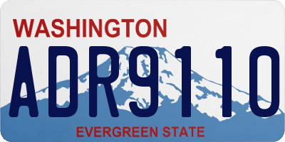 WA license plate ADR9110