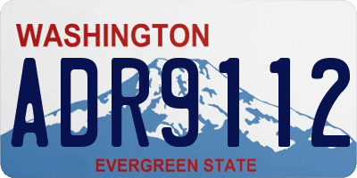 WA license plate ADR9112