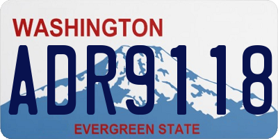 WA license plate ADR9118