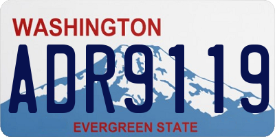 WA license plate ADR9119