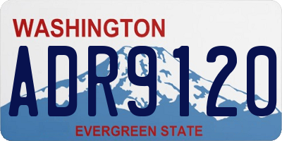 WA license plate ADR9120