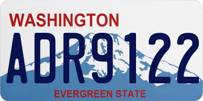 WA license plate ADR9122