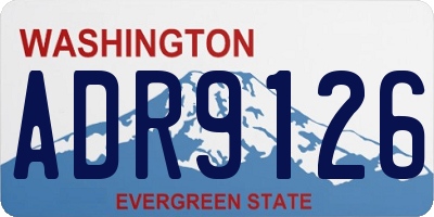 WA license plate ADR9126