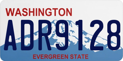 WA license plate ADR9128