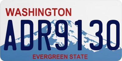 WA license plate ADR9130