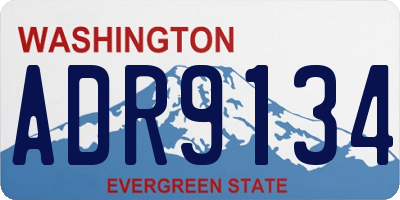 WA license plate ADR9134