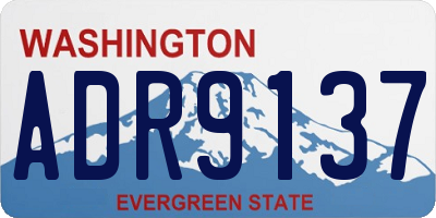 WA license plate ADR9137