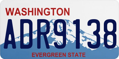 WA license plate ADR9138